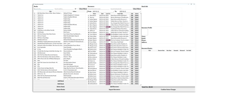 Offline Library Management System with Python GUI